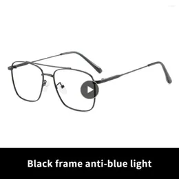 Solglasögon Transparent Clear Eye Glasses Optics Reading Lightretro Blue Light Anti Luxury Safe Flat Lens 2023 EST