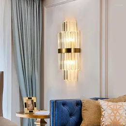 Wall Lamp LED Luxury Crystal Lights Aesthetic Modern Novelty Room Girls Decorazioni Casa Living Decors