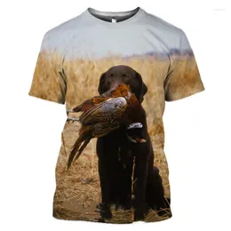 Herr t-skjortor 2023 street bär toppen vildsvin t-shirt man bush djur mallard 3d-tryckt jakt vass kamouflage