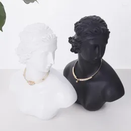 Ювелирные мешочки Ly смола H21см ​​Серьги для ожерелья набор набор для демонстрации скульптуры творческий манекен Шоу Стенд Стенд для женщин