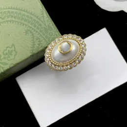 Nowy Peal Woman Pierścień Luksusowy projektantka Ring Stones for Lovers Fashion Biżuteria
