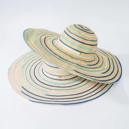 Wide Brim Hats Oversized Brimmed Straw Hat Sun Protection Temperament Sunhat Women's Beach Summer