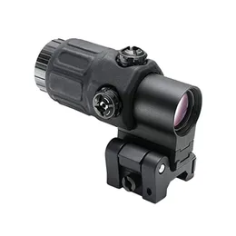 Taktisk G33 Magnifier Optics 3x Förstoring Omfattning med Switch to Side STS Snabbt löstagbart montering av jakt Riflescope Fit Weaver Rail