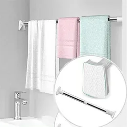 Shower Curtains Adjustable Clothing Rod Clothes Drying Hanging Closet Curtain Bathroom Towel 50 To 98cm Stainless Steel298S