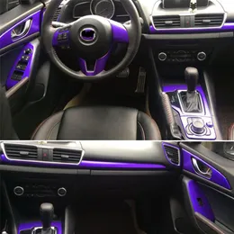För Mazda 3 Axela 2013-2018 Interiörens centrala kontrollpaneldörrhandtag 3D 5D kolfiberklistermärken dekaler bilstyling Accessorie255q