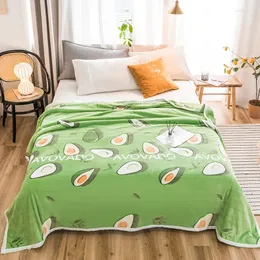 Blankets Avocado High Quality Thicken Plush Bedspread Blanket 200x230cm Density Super Soft Flannel For The Sofa/Bed/Car
