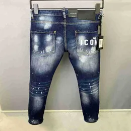 DSQ Phantom Turtle Men's Jeans Mens Mens Luxury Designer Skinny Ripped Cool Guy Causal Hole Denim Fashion Märke Fit Män tvättade byxor 61269apxx