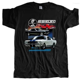 Men's T Shirts Summer Mens Black T-shirt Licensed Shelby Cars Muscle GT350 Shubuzhi Brand Tshirt Cotton Tee-shirt Male Tees