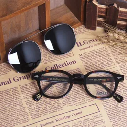 Sunglasses Johnny Depp Clip On Men Lemtosh Eyeglasses Polarized Sun Glasse Luxury Brand Vintage Acetate Frame 230729