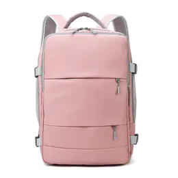 Skolväskor rosa kvinnor reser ryggsäck vattenavvisande anti-stöld stilfull dagpackväska med bagage rem USB laddning port ryggsäck 230728