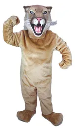 Halloween High quality COUGAR Mascot Costume Cartoon Fancy Dress fast shipping Adult Size
