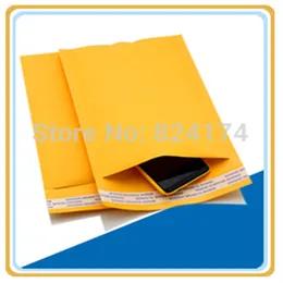 Whole-100PCS 9cmx13 4cm Gute qualität Gelb Farbe Kraft Papier Luftblase Tasche Mailer Umschlag ohne druck253H