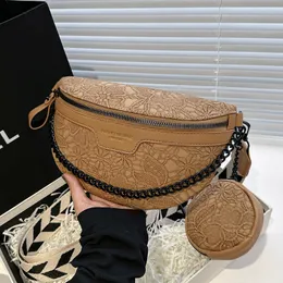 Midjepåsar Designer Woman Chest Pack Retro Brodery Belt Bag Coin Purse Luxury Lady Fashion Märke axel crossbody 230729