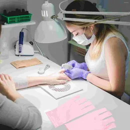 Luvas Secadoras de Unha Meio Dedo Protetor UV Manicure Protetora Capa de Mão Anti-UV