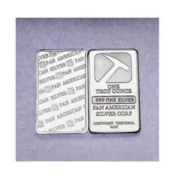 5pcs/set Gifts 1 oz Pan American 999 Silver Plated Bar Souvenir Metal Coin.cx
