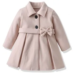 Coat Baby Girl en Jacket Kids Winter Outerwear Clothes Children Spring Autumn Mid length Windbreaker for 2 6 Years Wear 230728