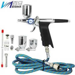 Air Spray Brush Gun 0 3mm 9cc HF130 Pneumatic Mini Paint Tool Munstycken Airbrush Pens för bil Commercial Painting Professional Guns332Y