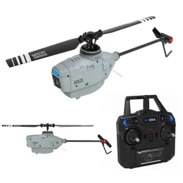 Inteligentny UAV C127 720p Kąt kątowy 2,4 GHz 6 Oś Wi -Fi Sentry Szpieg Drone Professional RC Helikopter Single Paddle bez Aileronów 230728