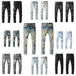 Miri Jeans Mens Designer Jeans de Alta Qualidade Fashion Womens Luxury Designer Denim Pant Man Sweatpants Calças Rasgadas megogh CXD2307291