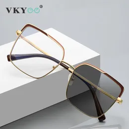 サングラスフレームvkyeeファッションユニセックスP ochromic reading glasse s quare sarge frame custom prostription anti blue light eyeglasses 3096 230729