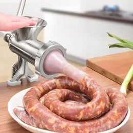 Köttfjäfäverktyg Aluminiumlegering Manuell kvarn Sausage Nudelrätter Handhållna Making Gadgets Mincer Past Maker Home Kitchen Cooking Tool 230728