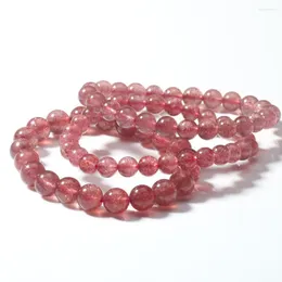 Strand 6/8cm gioielli in rilievo rosa fragola cristallo fiocco di neve borda il braccialetto per le donne regalo di compleanno misura personalizzabile vendita