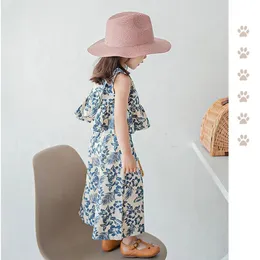 Zestawy odzieży Menoea Casual Baby Girl Ubranie Summer Girls Zestaw bez rękawów Kwiatowy koszul