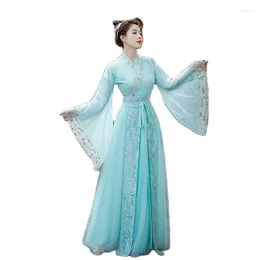 Scena noszona zielona kobiety wróżka kostium cosplay tradycyjna sukienka hanfu Prom Formalny urodziny