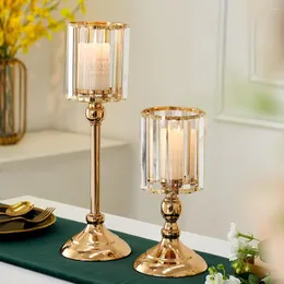 Candle Holders Nordic Column Candlestick Center Decorative Table Fireplace Wall Stove Frame Christmas Decoration Wedding Ce