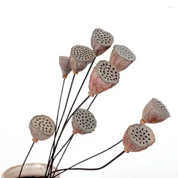 Decorative Flowers Home Decoration Lotus Dried Natural Marriage Flower Party Office Farmhouse Branch Fall Decor Flore Bouquet