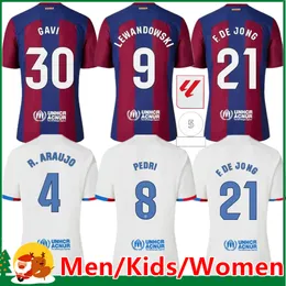 Fans Version 23 24 LEWANDOWSKI Fußballtrikot PEDRI GAVI Camiseta De Futbol 2023 2024 ANSU FATI Barca Fußballtrikot Herren Damen / Kit