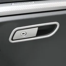 Copilot rękawiczka Dekoracja ramy Dekoracja Stylizacja samochodów do Audi Q5 Fy 2018 2019 LHD Wewnętrzne akcesoria ze stali nierdzewnej 2544
