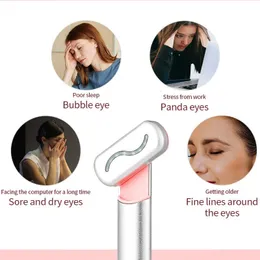 フェイスケアデバイスEMS Eye Massager 4 in 1赤外線療法圧縮して暗い円とバッグを除去する疲れた目をリラックスさせる230728