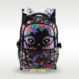 Torby szkolne australijskie oryginalne przesyłaj dzieci sprzedające bag szkolny słodki wysokiej jakości plecak czarny kot 16 cali 230729