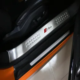 Högkvalitativ Stainess Steel 2-stycken Bildörrfönster SCOUFT FOTLATE TRESLEDD DECORATION BAR Protection Plate for Audi TT 2008-2019258G