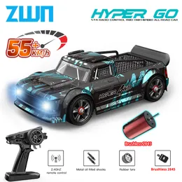 ElectricRC CAR MJX HYPERGO 14301 14302 114ブラシレスRC車24G 4WD電気高速オフロードリモコンドリフトモンスタートラック230729