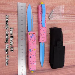 Jufulde Made 8.0cm Blade Desser Warrior Knife Ut aluminium uchwyt przetrwania na zewnątrz EDC Hunting Camping narzędzie kuchenne noży użyteczności publicznej