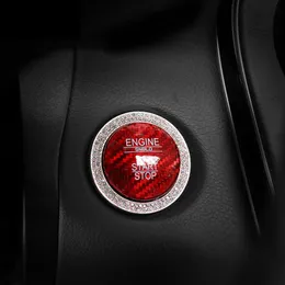 Углеродное волокно автомобильное двигатель запуска кнопкой кнопки кнопки для крышки наборочной крышки для Mercedes Benz C Class W205 W204 AMG GLC X253 Auto Accessories1677