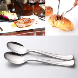 Disposable Flatware 36pcs Plastic Mini Dessert Cake Spoon Stainless Steel Finish For Party Banquet Wedding (Silver)