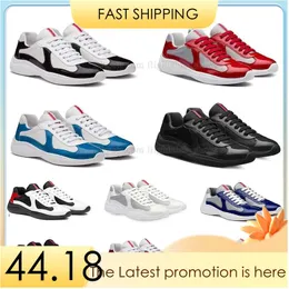 Casual Shoes America Cup Low High Top Mens Designer Sneakers Athletic Running Shoes Soft Out Off Office Mesh Lace-up Flat Prad Prads