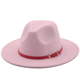 Szerokie brzegowe czapki wiadra hh01 prosta impreza kościelna vintage top hat Panama Solid Fedoras for Men Women Wool Jazz Cap 230729