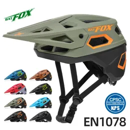 サイクリングヘルメットBATFOX MTB自転車ヘルメットサイクリングバイク安全にキャップ統合式マウンテンロードアウトドアスポーツレーシング230728