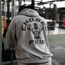 Män s hoodies tröjor vinter gym Cotton hoodie fitness bodybuilding tröja jacka hög känguru fickor kvalitet märke kläder 230728