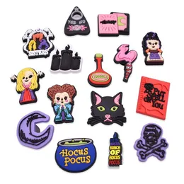 Shoe Parts Accessories Pvc Hocus Pocus Decoration Charms Buckle Jibitz For Clog Decor Party Favors Gift Drop Delivery Series Randomly