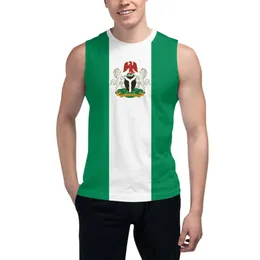 Men's Tank Tops Sleeveless Tshirt Nigeria Flag 3D Boys Gyms Fitness Joggers Basketball Training Vest 230728