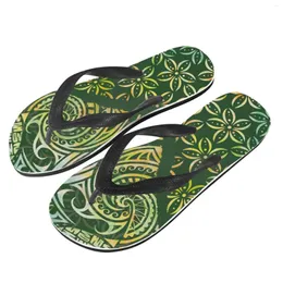 Slippers Polynesian Tribal Pohnpei Totem Tattoo Prints High Quality Fashion Men Flip Flops Summer Casual Breathable Antiskid Beach Party