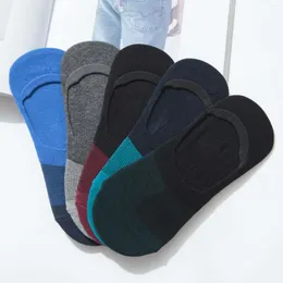 Men's Socks Cotton No Show Liner Anti-Slid目に見えないローカットホリデーギフト男性の男の子d88