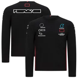 F1 Team Official Samma T-shirt Mäns långärmad racer T-shirt Casual Quick-Drying Top kan anpassas 304U