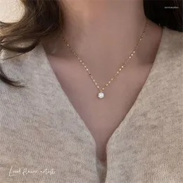 Pendant Necklaces Shiny Zircon Thin Line Simple Choker Necklace Women Jewelry Collana Bijoux Collares Collier Femme Wedding Engagement