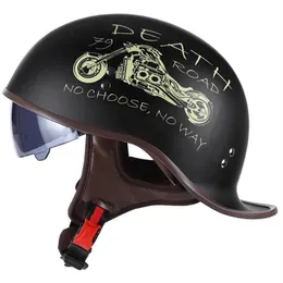 Hełm motocyklowy Połowa twarzy vintage retro niemieckie skuter zabezpieczający ochrona przedsiębiorstwa Casco Moto Crash Crash Helmets270m